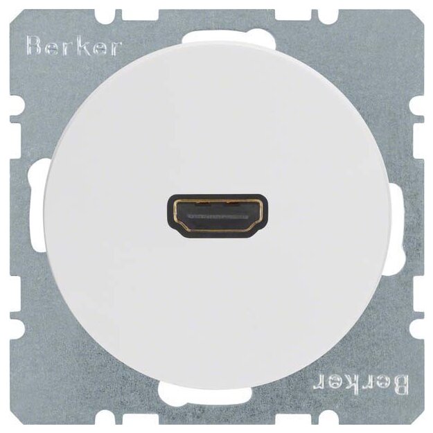 Berker 3315422089 High Definition Steckdose R.1/R.3 Polarweiß glänzend