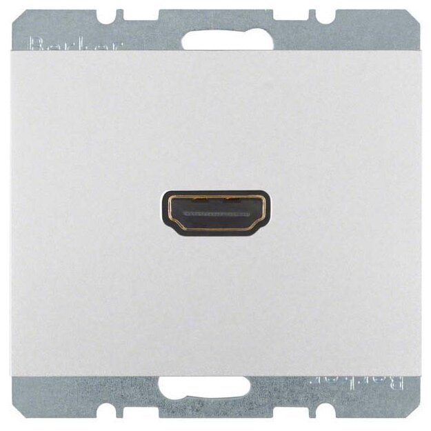 Berker 3315437003 High Definition Steckdose mit 90°-Steckanschluss K.5 Alu
