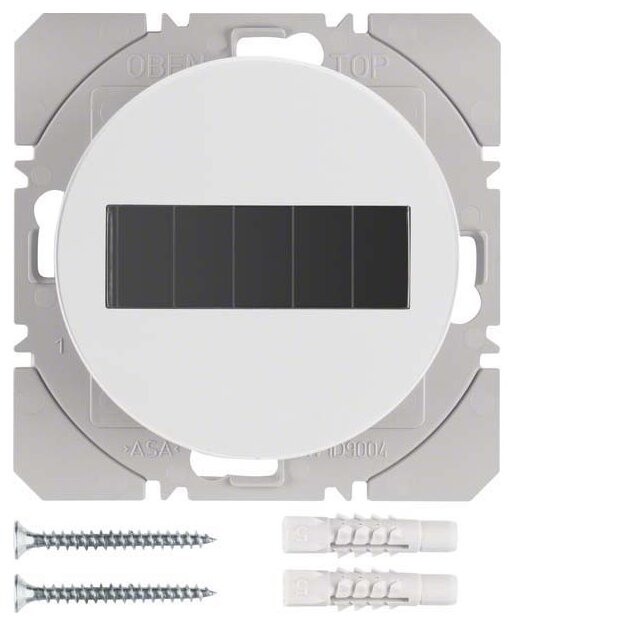 Berker 85655139 KNX-Funk Wandsender 1-fach flach Solar Quicklink R.1/R.3 Polarweiß glänzend