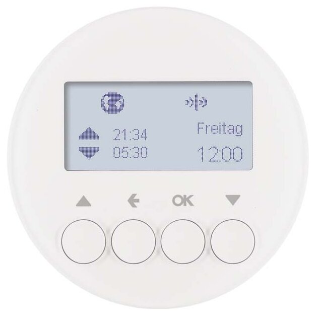 Berker 85745139 KNX-Funk Jalousie-Schaltuhr Quicklink R.1/R.3 Polarweiß glänzend