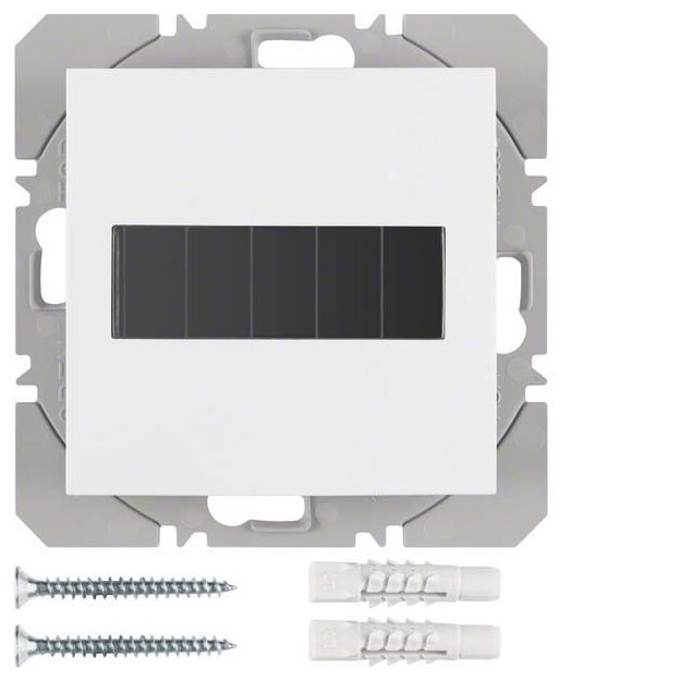 Berker 85655189 KNX-Funk Wandsender 1-fach flach Solar Quicklink S.1/B.3/B.7 Polarweiß glänzend