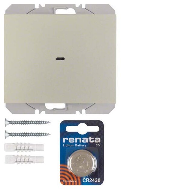 Berker 85655273 KNX-Funk Wandsender 1-fach flach Quicklink K.5 Edelstahl lackiert