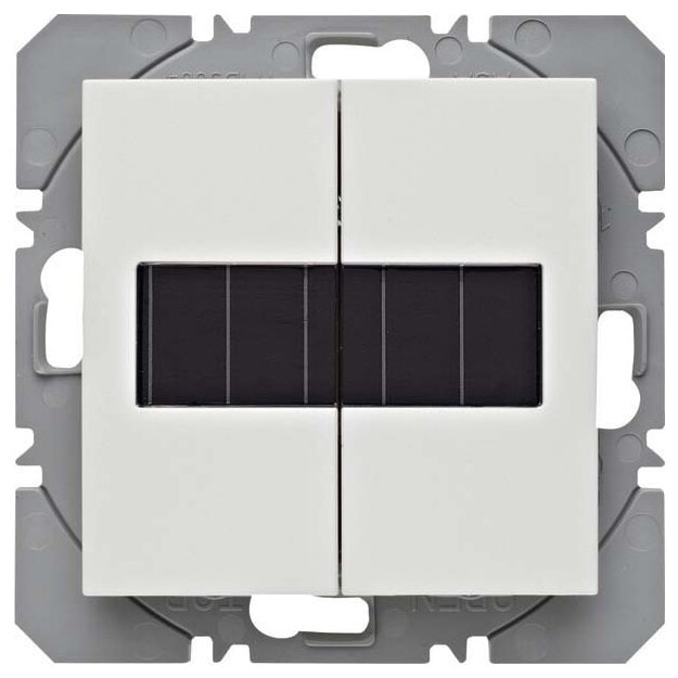 Berker 85656188 KNX-Funk Wandsender 2-fach flach Solar Quicklink S.1/B.3/B.7 Polarweiß matt