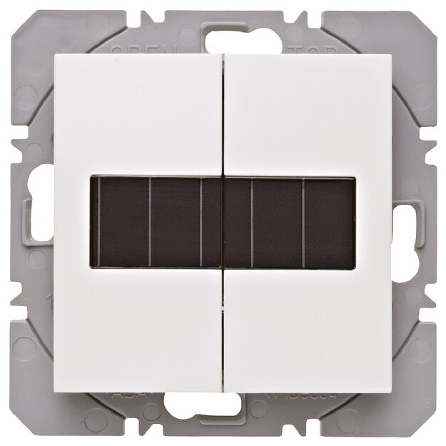 Berker 85656189 KNX-Funk Wandsender 2-fach flach Solar Quicklink S.1/B.3/B.7 Polarweiß glänzend