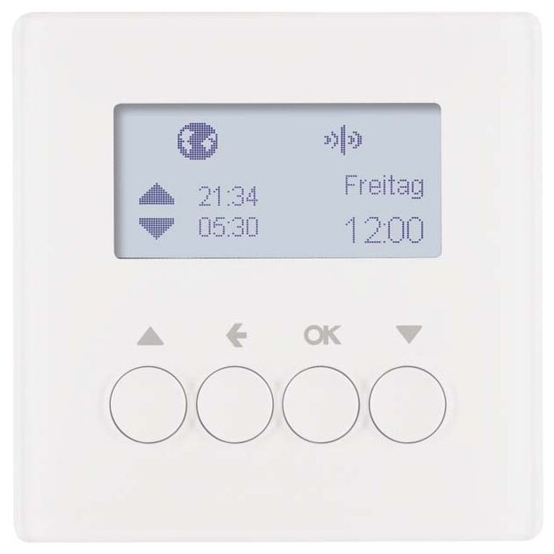 Berker 85745129 KNX-Funk Jalousie-Schaltuhr Quicklink Q.1/Q.3 Polarweiß samt