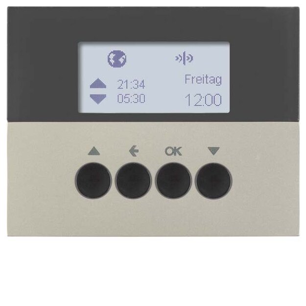 Berker 85745173 KNX-Funk Jalousie-Schaltuhr Quicklink K.5 Edelstahl lackiert