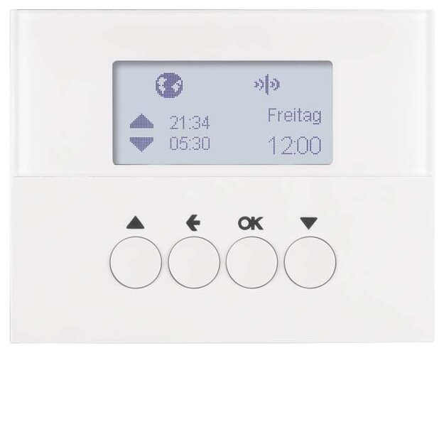 Berker 85745179 KNX-Funk Jalousie-Schaltuhr Quicklink K.1 Polarweiß glänzend