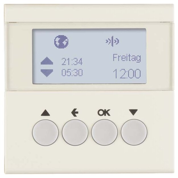 Berker 85745182 KNX-Funk Jalousie-Schaltuhr Quicklink S.1 Weiß glänzend