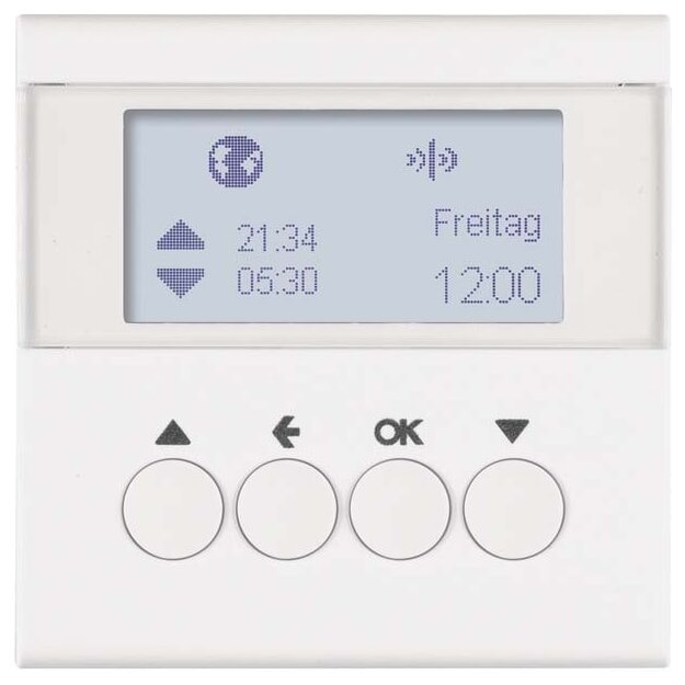 Berker 85745188 KNX-Funk Jalousie-Schaltuhr Quicklink S.1/B.3/B.7 Polarweiß matt