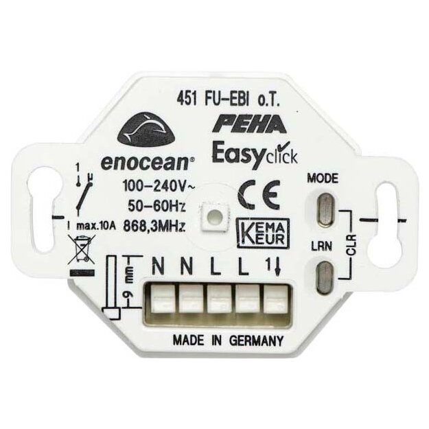Peha 00364316 EnOcean Easyclickpro Empfänger Unterputz 1 Kanal