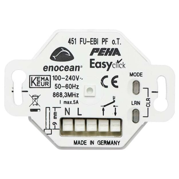 Peha 00364476 EnOcean Easyclickpro Empfänger Unterputz 1 Kanal mit potenzialfreiem Kontakt