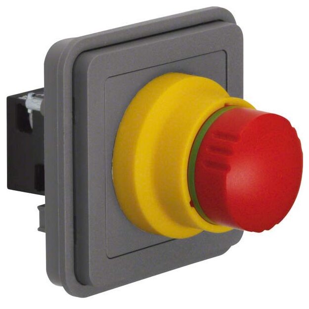 Berker 44713512 NOT-AUS-Taster-Einsatz W.1 Grau