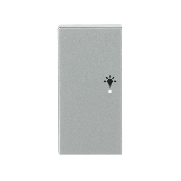 Busch-Jaeger 6231-21-83 Wippe 2-fach links, mit Symbol "Licht" (Thermoplast) Alusilber 2CKA006220A0051