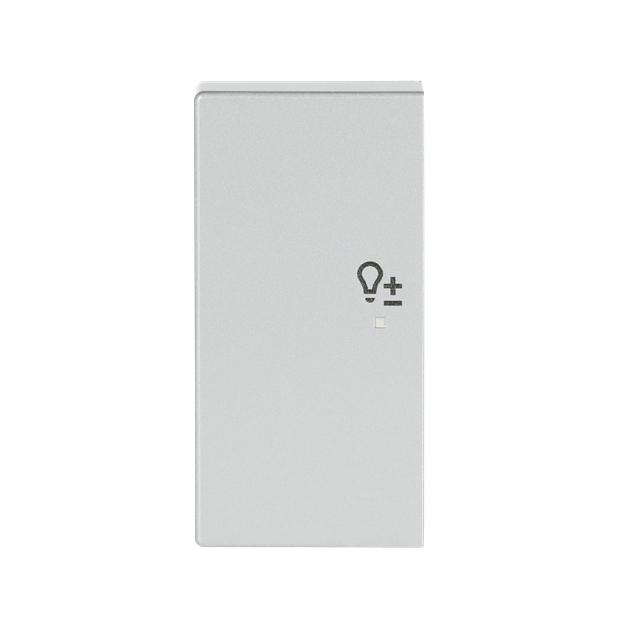 Busch-Jaeger 6234-21-83 Wippe 2-fach links, mit Symbol "Dimmer" (Thermoplast) Alusilber 2CKA006220A0060