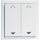 Peha 00386013 EnOcean Easyclick Wandsender AURA 4 Kanal Reinweiß Symbol AUF und AB