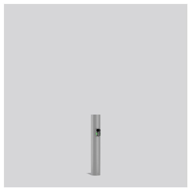 RZB 811101 Poller mit Wallbox Silber