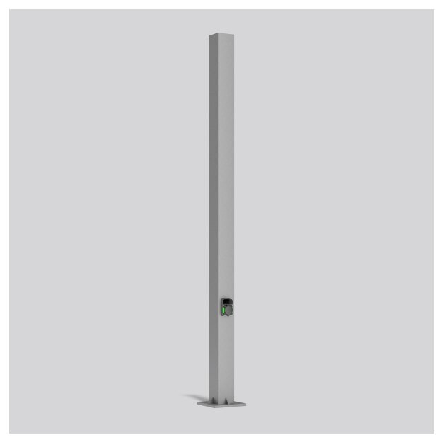 RZB 811408 Mast mit Wallbox Silber