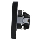 Jung Serie LS Komplett-Set Schwarz: LS981SW Rahmen 1-fach + LS1520SW SCHUKO® Steckdose