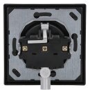 Jung Serie LS Komplett-Set Schwarz: LS981SW Rahmen 1-fach + LS1520SW SCHUKO® Steckdose