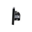 Jung Serie LS Komplett-Set Schwarz: LS982SW Rahmen 2-fach + 2x LS1520SW SCHUKO® Steckdose