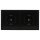 Jung Serie LS Komplett-Set Schwarz: LS982SW Rahmen 2-fach + 2x LS1520SW SCHUKO® Steckdose