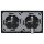 Jung Serie LS Komplett-Set Schwarz: LS982SW Rahmen 2-fach + 2x LS1520SW SCHUKO® Steckdose
