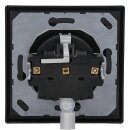 Jung Serie LS Komplett-Set Schwarz: LSAC581SW Rahmen 1-fach + A1520KISW SCHUKO® Steckdose mit Berührungsschutz