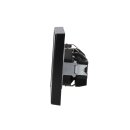 Jung Serie LS Komplett-Set Schwarz: LSAC582SW Rahmen 2-fach + 2x LS1520KISW SCHUKO® Steckdose mit Berührungsschutz