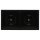 Jung Serie LS Komplett-Set Schwarz: LSAC582SW Rahmen 2-fach + 2x LS1520KISW SCHUKO® Steckdose mit Berührungsschutz
