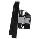 Jung Serie LS Komplett-Set Schwarz: LS981SW Rahmen 1-fach + LS1520KLSW SCHUKO® Steckdose mit Klappdeckel