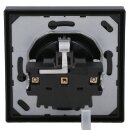 Jung Serie LS Komplett-Set Schwarz: LS981SW Rahmen 1-fach + LS1520KLSW SCHUKO® Steckdose mit Klappdeckel