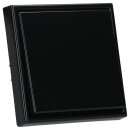 Jung Serie LS Komplett-Set Schwarz: LS981SW Rahmen 1-fach + LS1520KLSW SCHUKO® Steckdose mit Klappdeckel