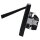 Jung Serie LS Komplett-Set Schwarz: LS981SW Rahmen 1-fach + LS1520KLSW SCHUKO® Steckdose mit Klappdeckel