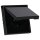 Jung Serie LS Komplett-Set Schwarz: LS981SW Rahmen 1-fach + LS1520KLSW SCHUKO® Steckdose mit Klappdeckel