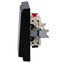 Jung Serie LS Komplett-Set Schwarz: LS995SW Serienwippe + 505U Wippschalter Serien + LS981SW Rahmen 1fach