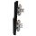 Jung Serie LS Komplett-Set Schwarz: LS982SW Rahmen 2fach + 2x 506U Wippschalter Universal Aus-Wechsel + 2x LS990SW Wippe