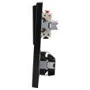 Jung Serie LS Komplett-Set Schwarz: LS1520KISW SCHUKO® Steckdose mit Berührungsschutz + LS990SW Wippe + 506U Wippschalter Universal Aus-Wechsel + LS982SW Rahmen 2fach