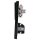 Jung Serie LS Komplett-Set Schwarz: LS1520KISW SCHUKO® Steckdose mit Berührungsschutz + LS990SW Wippe + 506U Wippschalter Universal Aus-Wechsel + LS982SW Rahmen 2fach