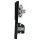 Jung Serie LS Komplett-Set Schwarz: LS1520SW SCHUKO® Steckdose + LS990SW Wippe + 506U Wippschalter Universal Aus-Wechsel + LS982SW Rahmen 2fach