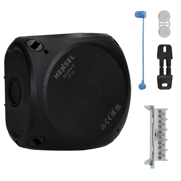 Hensel ENYCASE DK 0404 B Kabelabzweigkasten 1,5-4 qmm 3 phasig 6 qmm 1 phasig 5 pol. Klemme