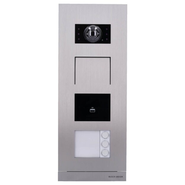 Exklusives Angebot: Busch-Jaeger 83122/72/3-660 Außenstation Video 3-fach mit Transponder-Modul Frontplatte Edelstahl, Oberfläche gebürstet Edelstahl 2CKA008300A0427 - nur für kurze Zeit