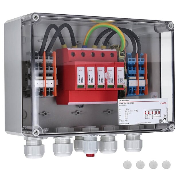 Dehn 900923 GAK im Gehäuse IP65 für PV-Anlagen 2MPPT und je 2 Strings bis1100V DC