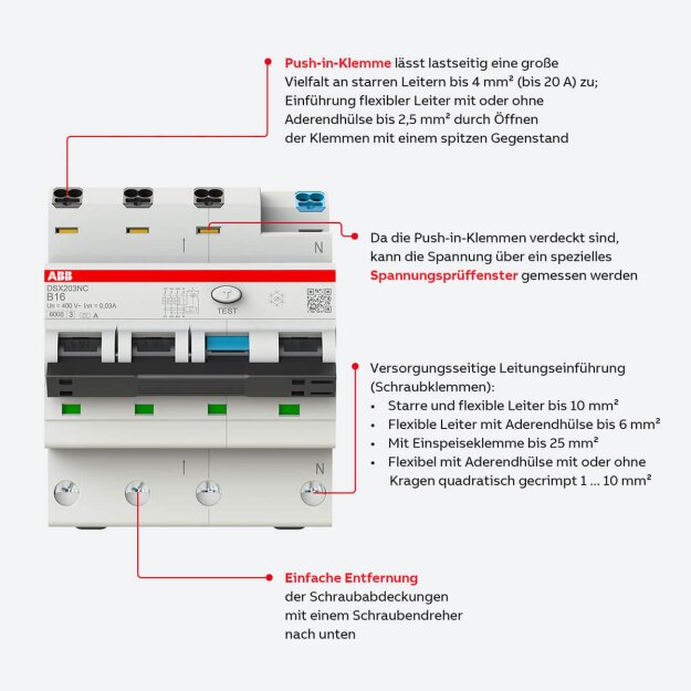 Produktbild von 12x ABB S201 B16 Sicherungsautomaten + ABB PS1/12 Sammelschiene + Endkappen