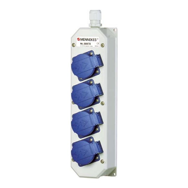Mennekes Steckdosenleiste TL 4-fach Schuko Schräg 88678