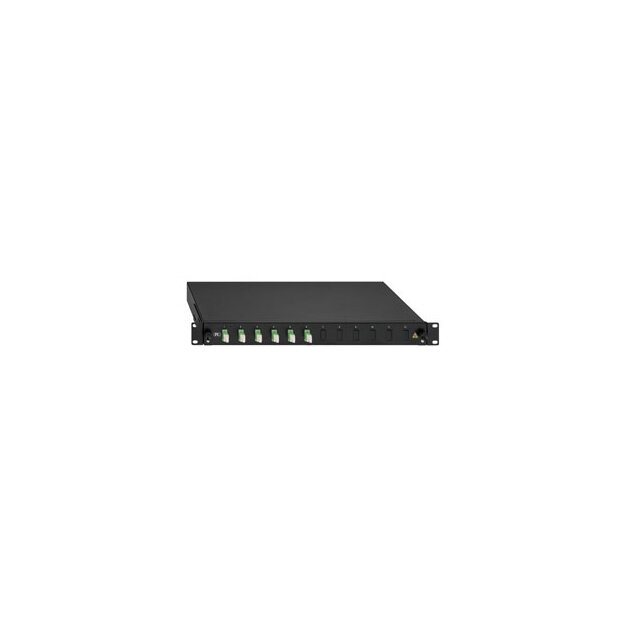 Rutenbeck BasicLine-Spleissbox ausziehbar 19/1HE 6xLC-D OM5 Grün