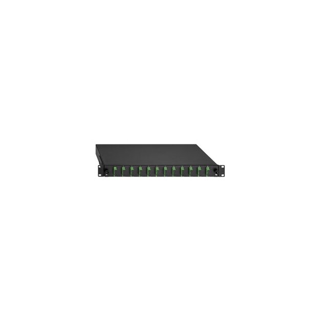 Rutenbeck BasicLine-Spleissbox ausziehbar 19/1HE 12xSC-D OM5 Grün