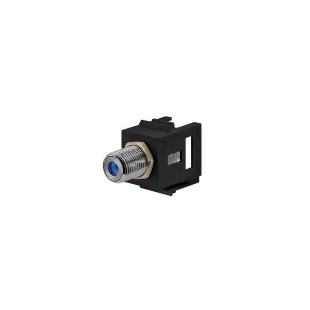Rutenbeck BNC-F-Keystone Schraubanschluss  High Quality für Montageadapter KMK-MA Up und andere Keystone-Aufnahmen Schwarz  KMK-BNC-F HQ sw