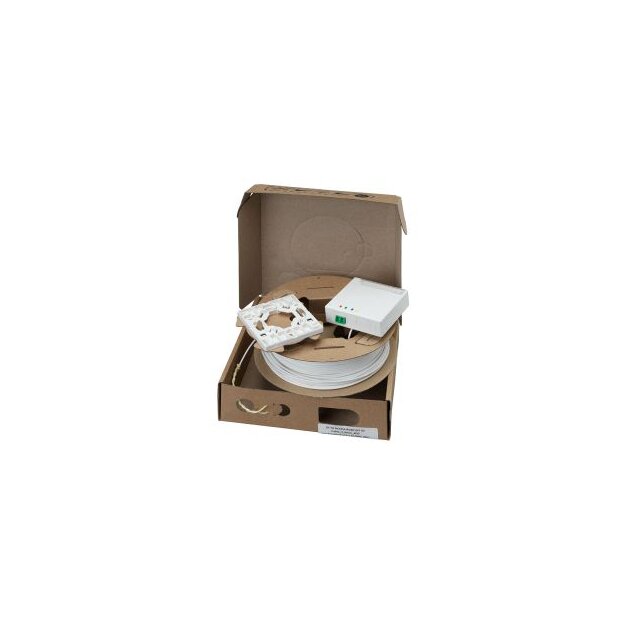 Rutenbeck FTTH-Anschlussset mit Wanddose Aufputz mit 1xLC-D-Kupplungen FTTH-Anschlussset 2,3mm 1xLC-D OS2 APC
