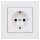 Jung Serie A Komplett-Set Alpinweiß: A1520WW SCHUKO Steckdose + A5581BFWW Rahmen 1fach