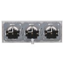 Jung Serie A Komplett-Set Alpinweiß: 3x A1520WW SCHUKO Steckdose + A5583BFWW Rahmen 3fach
